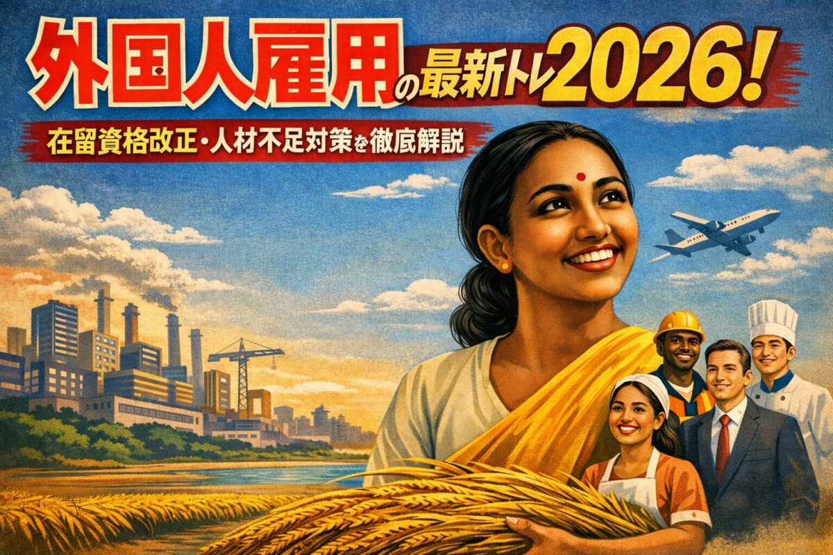 外国人雇用の最新トレンド2026｜在留資格改正・人材不足対策を徹底解説